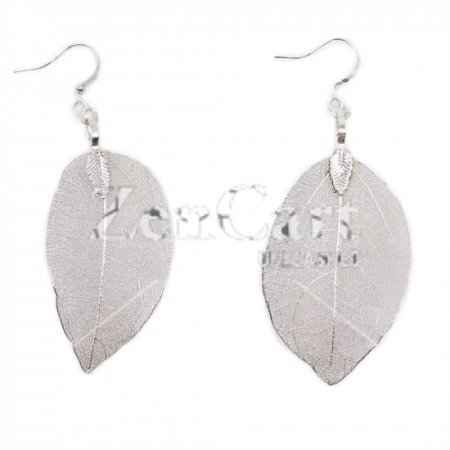 (image for) Earrings - Bravery Leaf - Silver