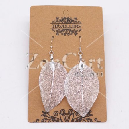 (image for) Earrings - Bravery Leaf - Silver