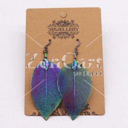 (image for) Earrings - Bravery Leaf - Multicoloured