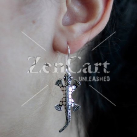 (image for) Silver Earrings - Lizards