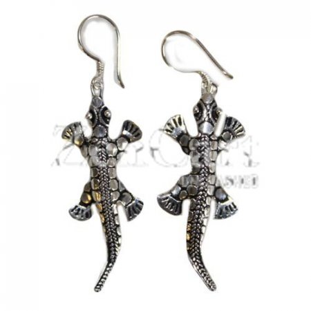 (image for) Silver Earrings - Lizards