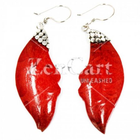 (image for) 925 Silver Earrings - Leaf Drop