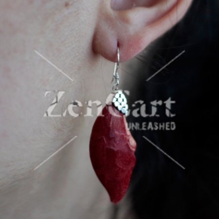 (image for) 925 Silver Earrings - Leaf Drop