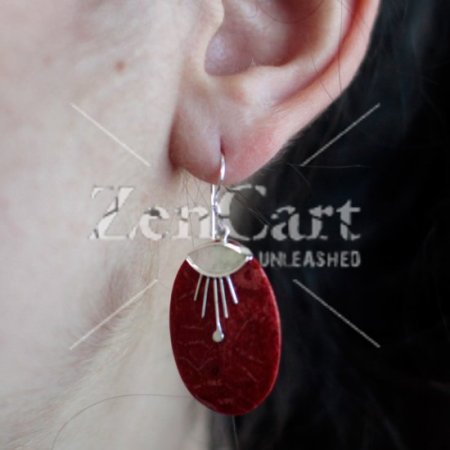 (image for) 925 Silver Earrings - Oval Décor