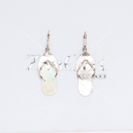 (image for) Shell & Silver Earrings - Flip-flops- MOP
