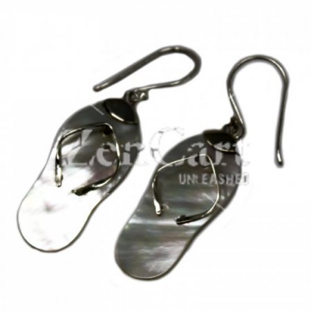 (image for) Shell & Silver Earrings - Flip-flops- MOP