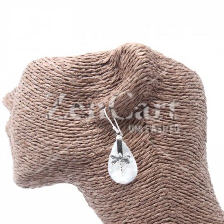 (image for) Shell & Silver Earrings - Dragonflies - MOP