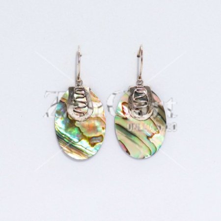 (image for) Shell & Silver Earrings - Abalone