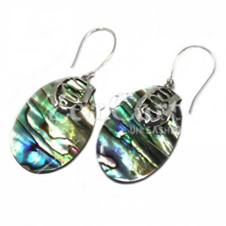 (image for) Shell & Silver Earrings - Abalone