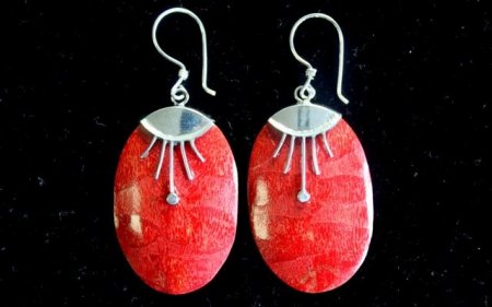 (image for) 925 Silver Earrings - Oval Décor