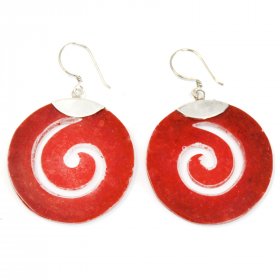 925 Silver Earrings - Scroll Design