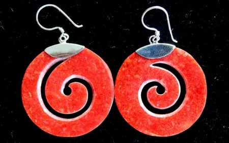 (image for) 925 Silver Earrings - Scroll Design