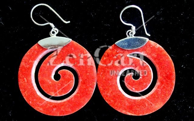 (image for) 925 Silver Earrings - Scroll Design