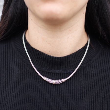 (image for) Silver & Gold Necklace - Tribal