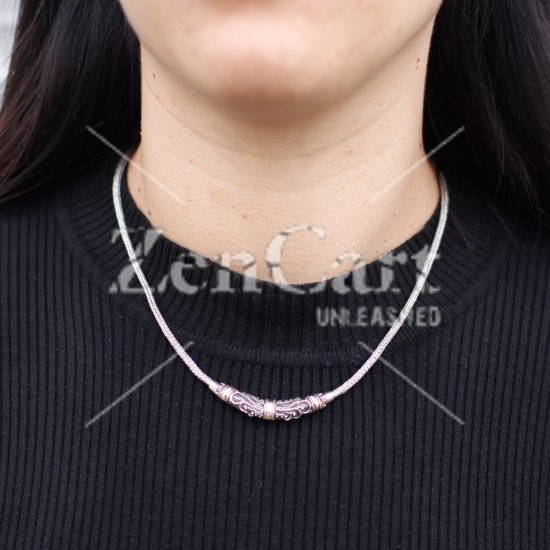 (image for) Silver & Gold Necklace - Tribal