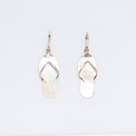 Shell & Silver Earrings - Flip-flops- MOP