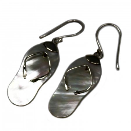 (image for) Shell & Silver Earrings - Flip-flops- MOP