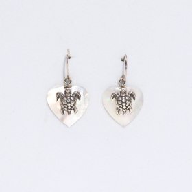 Shell & Silver Earrings - Sea Turtle - MOP