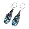 (image for) Shell & Silver Earrings - Three Hearts - Abalone