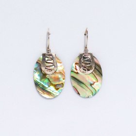 Shell & Silver Earrings - Abalone