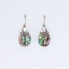 (image for) Shell & Silver Earrings - Dragonflies - Abalone