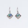(image for) Shell & Silver Earrings - Square Dots- Abalone