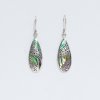 (image for) Shell & Silver Earrings - Long Teardrop - Abalone