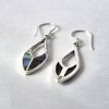 (image for) Shell & Silver Earrings - Spear Drops - Abalone